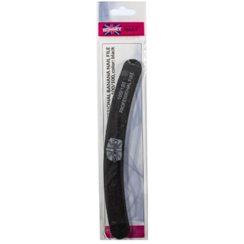 RONNEY - Pilnik do paznokci czarny NAILFILE BANANA (100/100) 1 szt. RN 249   